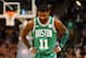 BOSTON, MA - NOVEMBER 08: Kyrie Irving #11 of the Boston Celtics reacts during the first quarter against the Los Angeles Lakers at TD Garden on November 8, 2017 in Boston, Mbadachusetts. (Photo by Tim Bradbury/Getty Images)