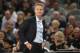 SAN ANTONIO, TX - NOVEMBER 2: Steve Kerr of the Golden State Warriors looks on during the game against the San Antonio Spurs on November 2, 2017 at the AT&T Center in San Antonio, Texas. NOTE TO USER: User expressly acknowledges and agrees that, by downloading and or using this photograph, User is consenting to the terms and conditions of the Getty Images License Agreement. Mandatory Copyright Notice: Copyright 2017 NBAE (Photo by Darren Carroll/NBAE via Getty Images)