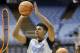 North Carolina's Cameron Johnson shoots during practice following the school's NCAA college basketball media day in Chapel Hill, N.C., Tuesday, Oct. 17, 2017. (AP Photo/Gerry Broome)