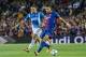 BARCELONA, SPAIN - SEPTEMBER 09: Andre Filipe Tavares Gomes (R) of FC Barcelona fights for the ball with Sergio Garcia de la Fuente (L) of RCD Espanyol during the La Liga match between FC Barcelona vs RCD Espanyol at the Camp Nou on 09 September 2017 in Barcelona, Spain. (Photo by Power Sport Images/Getty Images)