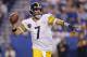 INDIANAPOLIS, IN - NOVEMBER 12: Ben Roethlisberger #7 of the Pittsburgh Steelers throws a pass against the Indianapolis Colts during the first half at Lucas Oil Stadium on November 12, 2017 in Indianapolis, Indiana. (Photo by Michael Reaves/Getty Images)