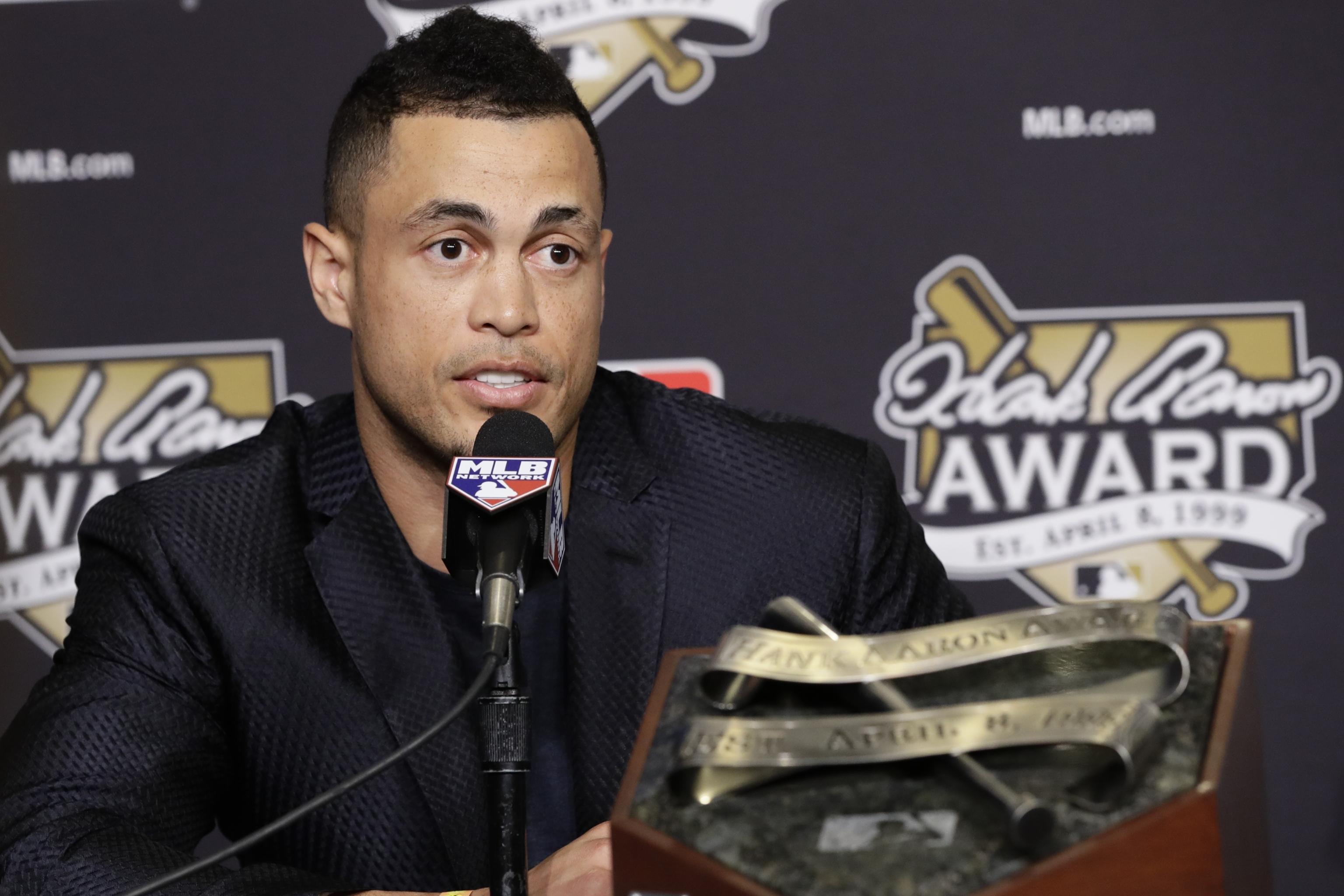 The best man won: Giancarlo Stanton voted 2017 NL Most Valuable