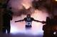 New Orleans Saints cornerback Marshon Lattimore (23) takes to the field during pre-game introductions before an NFL football game against the New England Patriots in New Orleans, Sunday, Sept. 17, 2017. (AP Photo/Gerald Herbert)