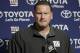 New York Giants head coach Ben McAdoo speaks at a news conference after an NFL football game between the San Francisco 49ers and the Giants in Santa Clara, Calif., Sunday, Nov. 12, 2017. (AP Photo/Marcio Jose Sanchez)