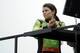 FILE - In this June 1, 2012, file photo, NASCAR Nationwide Series driver Danica Patrick watches from on top of her hauler in Dover, Del. Patrick announced plans Friday, Nov. 17, 2017, to run just 2 races in 2018, the Daytona 500 and the Indianapolis 500, and end her full-time driving career. (AP Photo/Nick Wass, File)