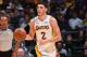 LOS ANGELES, CA - NOVEMBER 19: Lonzo Ball #2 of the Los Angeles Lakers handles the ball against the Denver Nuggets on November 19, 2017 at STAPLES Center in Los Angeles, California. NOTE TO USER: User expressly acknowledges and agrees that, by downloading and/or using this Photograph, user is consenting to the terms and conditions of the Getty Images License Agreement. Mandatory Copyright Notice: Copyright 2017 NBAE (Photo by Andrew D. Bernstein/NBAE via Getty Images)