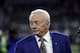 Dallas Cowboys team owner Jerry Jones stands on the field during warm ups before an NFL football game against the Philadelphia Eagles on Sunday, Nov. 19, 2017, in Arlington, Texas. (AP Photo/Ron Jenkins)