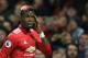 Manchester United's French midfielder Paul Pogba leaves the pitch substituted during the English Premier League football match between Manchester United and Newcastle at Old Trafford in Manchester, north west England, on November 18, 2017. / AFP PHOTO / Oli SCARFF / RESTRICTED TO EDITORIAL USE. No use with unauthorized audio, video, data, fixture lists, club/league logos or 'live' services. Online in-match use limited to 75 images, no video emulation. No use in betting, games or single club/league/player publications. / (Photo credit should read OLI SCARFF/AFP/Getty Images)