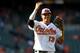 BALTIMORE, MD - SEPTEMBER 24: Manny Machado #13 of the Baltimore Orioles plays third base against the Tampa Bay Rays at Oriole Park at Camden Yards on September 24, 2017 in Baltimore, Maryland. (Photo by G Fiume/Getty Images)