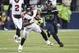 SEATTLE, WA - NOVEMBER 20: Running back Tevin Coleman #26 of the Atlanta Falcons rushes against the Seattle Seahawks during the second quarter of the game at CenturyLink Field on November 20, 2017 in Seattle, Washington. (Photo by Steve Dykes/Getty Images)