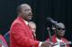 Hall of Fame second baseman Joe Morgan speaks during his statue dedication at Great American Ball Park, Saturday, Sept. 7, 2013, in Cincinnati. (AP Photo/David Kohl)