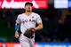 MIAMI, FL - OCTOBER 01: Giancarlo Stanton #27 of the Miami Marlins during the game against the Atlanta Braves at Marlins Park on October 1, 2017 in Miami, Florida. (Photo by Rob Foldy/Miami Marlins via Getty Images)