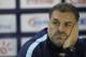 Australia coach Ange Postecoglou gives a press conference at the Olympic Stadium in San Pedro Sula, Honduras, Thursday, Nov. 9, 2017. Australia and Honduras will face for the first leg of the World Cup playoff on Friday. (AP Photo/Moises Castillo)