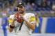 DETROIT, MI - OCTOBER 29: Ben Roethlisberger #7 of the Pittsburgh Steelers warms up prior to the start of the game against the Detroit Lions at Ford Field on October 29, 2017 in Detroit, Michigan. Pittsburgh Steelers defeated Detroit Lions 20-15. (Photo by Leon Halip/Getty Images)