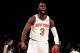 NEW YORK, NY - NOVEMBER 22: Tim Hardaway Jr. #3 of the New York Knicks reacts during the game against the Toronto Raptors on November 22, 2017 at Madison Square Garden in New York, New York. NOTE TO USER: User expressly acknowledges and agrees that, by downloading and or using this Photograph, user is consenting to the terms and conditions of the Getty Images License Agreement. Mandatory Copyright Notice: Copyright 2017 NBAE (Photo by Nathaniel S. Butler/NBAE via Getty Images)
