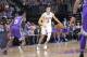 SACRAMENTO, CA - NOVEMBER 22: Lonzo Ball #2 of the Los Angeles Lakers handles the ball during the game against the Sacramento Kings on November 22, 2017 at Golden 1 Center in Sacramento, California. NOTE TO USER: User expressly acknowledges and agrees that, by downloading and or using this Photograph, user is consenting to the terms and conditions of the Getty Images License Agreement. Mandatory Copyright Notice: Copyright 2017 NBAE (Photo by Rocky Widner/NBAE via Getty Images)