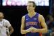 Detroit Pistons' Luke Kennard looks to the bench during the second half of an NBA basketball game against the Milwaukee Bucks Wednesday, Nov. 15, 2017, in Milwaukee. The Bucks won 99-95. (AP Photo/Aaron Gash)