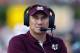 Mississippi State head coach Dan Mullen reacts to a call during the first half of an NCAA college football game against Auburn, Saturday, Sept. 30, 2017, in Auburn, Ala. (AP Photo/Butch Dill)