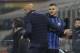 Inter Milan's Mauro Icardi is congratulated by coach Luciano Spalletti as he walks off the pitch during the Serie A soccer match between Inter Milan and Atalanta, at the Milan San Siro stadium, Italy, Sunday, Nov. 19, 2017. (AP Photo/Luca Bruno)