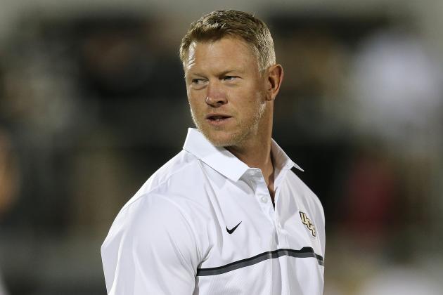 ORLANDO, FL - NOVEMBER 19:  Head coach Scott Frost of the UCF Knights is seen during a NCAA football game at Bright House Networks Stadium on November 19, 2016 in Orlando, Florida. (Photo by Alex Menendez/Getty Images)