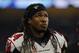 Atlanta Falcons running back Devonta Freeman (24) watches against the Detroit Lions during an NFL football game in Detroit, Sunday, Sept. 24, 2017. Atlanta won 30-26. (AP Photo/Paul Sancya)