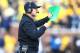 ANN ARBOR, MI - NOVEMBER 25: Jim Harbaugh head coach of the Michigan Wolverines looks on in the first half against the Ohio State Buckeyes on November 25, 2017 at Michigan Stadium in Ann Arbor, Michigan. (Photo by Gregory Shamus/Getty Images)