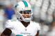 EAST RUTHERFORD, NJ - SEPTEMBER 24: Bobby McCain #28 of the Miami Dolphins warms up prior to an NFL game against the New York Jets at MetLife Stadium on September 24, 2017 in East Rutherford, New Jersey. (Photo by Rich Schultz/Getty Images)