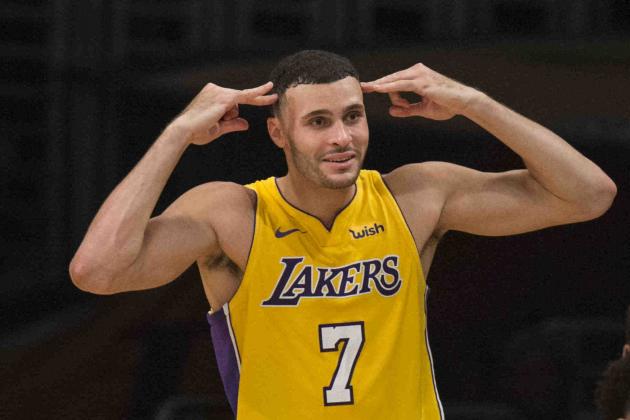 Los Angeles Lakers forward Larry Nance Jr. during the second half of an NBA basketball game Tuesday, Oct. 31, 2017, in Los Angeles. (AP Photo/Kyusung Gong)