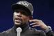 Floyd Mayweather Jr. speaks at a news conference after a super welterweight boxing match against Conor McGregor, Sunday, Aug. 27, 2017, in Las Vegas. (AP Photo/Isaac Brekken)
