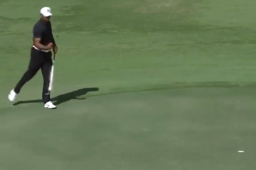 Tiger Woods' Signature Fist Pump Highlights 1st Round Back from Injury