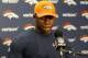 Denver Broncos head coach Vance Joseph speaks at a news conference after an NFL football game against the Oakland Raiders in Oakland, Calif., Sunday, Nov. 26, 2017. (AP Photo/D. Ross Cameron)