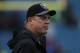 BUFFALO, NY - OCTOBER 29: Head coach Jack Del Rio of the Oakland Raiders looks on during pre-game warmups before the start of NFL game action against the Buffalo Bills at New Era Field on October 29, 2017 in Buffalo, New York. (Photo by Tom Szczerbowski/Getty Images)