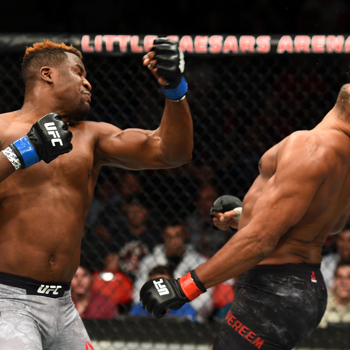 Francis Ngannou Beats Alistair Overeem via Vicious 1st-Round KO at UFC