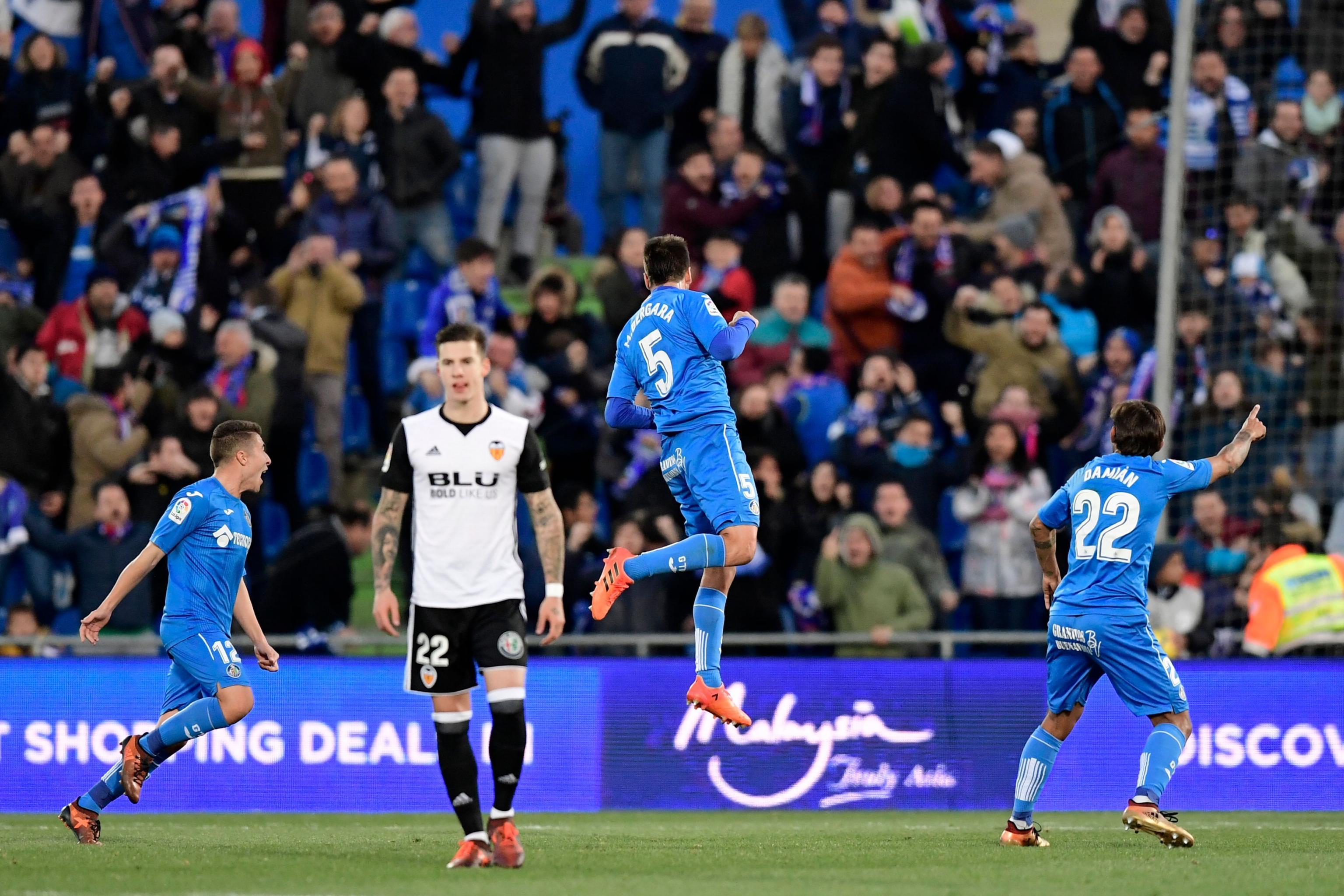 La Liga Table 2017 Week 14 Getafe Stun Valencia In Sunday Matches