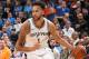 OKLAHOMA CITY, OK- DECEMBER 3: Kyle Anderson #1 of the San Antonio Spurs handles the ball against the Oklahoma City Thunder on December 3, 2017 at Chesapeake Energy Arena in Oklahoma City, Oklahoma. NOTE TO USER: User expressly acknowledges and agrees that, by downloading and or using this photograph, User is consenting to the terms and conditions of the Getty Images License Agreement. Mandatory Copyright Notice: Copyright 2017 NBAE (Photo by Layne Murdoch Jr./NBAE via Getty Images)