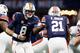 ATLANTA, GA - DECEMBER 02: Jarrett Stidham #8 of the Auburn Tigers hands off to Kerryon Johnson #21 during the first half against the Georgia Bulldogs in the SEC Championship at Mercedes-Benz Stadium on December 2, 2017 in Atlanta, Georgia. (Photo by Jamie Squire/Getty Images)