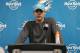Miami Dolphins head coach Adam Gase speaks during a post game news conference following an NFL football game against the Denver Broncos, Sunday, Dec. 3, 2017, in Miami Gardens, Fla. The Dolphins defeated the Broncos 35-9. (AP Photo/Wilfredo Lee)