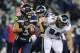 SEATTLE, WA - DECEMBER 03: Quarterback Russell Wilson #3 of the Seattle Seahawks scrambles in the third quarter at against the Philadelphia Eagles CenturyLink Field on December 3, 2017 in Seattle, Washington. (Photo by Jonathan Ferrey/Getty Images)