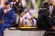 CINCINNATI, OH - DECEMBER 04: Ryan Shazier #50 of the Pittsburgh Steelers reacts as he is carted off the field after a injury against the Cincinnati Bengals during the first half at Paul Brown Stadium on December 4, 2017 in Cincinnati, Ohio. (Photo by John Grieshop/Getty Images)