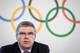 IOC president Thomas Bach announced the Russian sanctions.