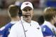 SMU head coach Chad Morris directs the Mustangs against Central Florida during the first half of an NCAA college football game, Saturday, Nov. 4, 2017, in Dallas. (AP Photo/Mike Stone)