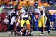 CINCINNATI, OH - DECEMBER 04: JuJu Smith-Schuster #19 of the Pittsburgh Steelers stands over Vontaze Burfict #55 of the Cincinnati Bengals after a hit during the second half at Paul Brown Stadium on December 4, 2017 in Cincinnati, Ohio. (Photo by Andy Lyons/Getty Images)