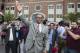 Willie Taggart does the Seminole chop in front of Doak Campbell Stadium before being introduced as Florida State University's new NCAA college football coach in Tallahassee, Fla., Wednesday, Dec. 6, 2017. (AP Photo/Mark Wallheiser)