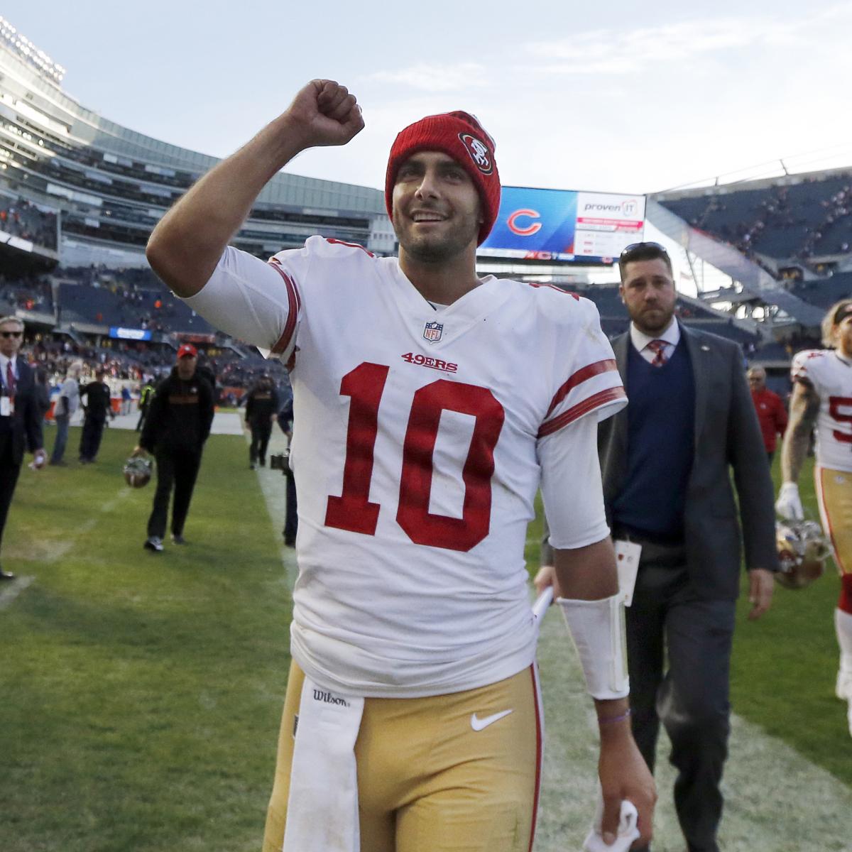 Jimmy Garoppolo Says It's Too Early for Joe Montana Comparison After 1 Game | Bleacher ...