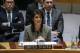 US Ambassador to the United Nations Nikki Haley speaks at a UN Security Council emergency meeting over the launch of another ballistic missile by North Korea on November 29, 2017, at UN Headquarters in New York. / AFP PHOTO / KENA BETANCUR (Photo credit should read KENA BETANCUR/AFP/Getty Images)