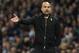 Manchester City's Spanish manager Pep Guardiola gestures on the touchline during the English Premier League football match between Manchester City and West Ham United at the Etihad Stadium in Manchester, north west England, on December 3, 2017. / AFP PHOTO / Oli SCARFF / RESTRICTED TO EDITORIAL USE. No use with unauthorized audio, video, data, fixture lists, club/league logos or 'live' services. Online in-match use limited to 75 images, no video emulation. No use in betting, games or single club/league/player publications. / (Photo credit should read OLI SCARFF/AFP/Getty Images)