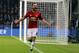 Manchester United's Juan Mata celebrates after scoring his side's third goal during the English Premier League soccer match between Leicester City and Manchester United at the King Power Stadium in Leicester, England, Sunday, Feb. 5, 2017. (AP Photo/Rui Vieira)