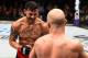 Cub Swanson (left) during his fight with Artem Lobov.