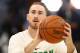 CLEVELAND, OH - OCTOBER 17: Gordon Hayward #20 of the Boston Celtics warms up prior to playing the Cleveland Cavaliers at Quicken Loans Arena on October 17, 2017 in Cleveland, Ohio. NOTE TO USER: User expressly acknowledges and agrees that, by downloading and or using this photograph, User is consenting to the terms and conditions of the Getty Images License Agreement. (Photo by Gregory Shamus/Getty Images)