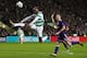 GLASGOW, SCOTLAND - DECEMBER 05: Moussa Dembele of Celtic tries to reach a cross during the UEFA Champions League group B match between Celtic FC and RSC Anderlecht at Celtic Park on December 5, 2017 in Glasgow, United Kingdom. (Photo by Ian MacNicol/Getty Images)